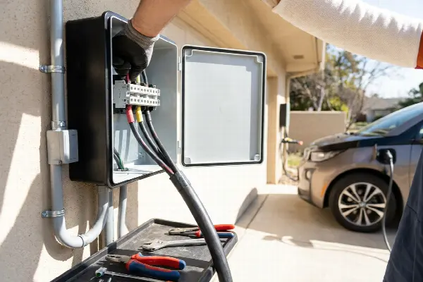 Borne 22 kW en triphasé